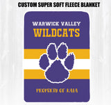 Custom School Spirit Blanket Cheer Blanket Football Blanket with School Logo