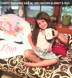 Personalized Unicorn Blanket Custom Unicorn Blanket