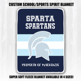 Custom School Spirit Blanket Cheer Blanket Football Blanket with School Logo