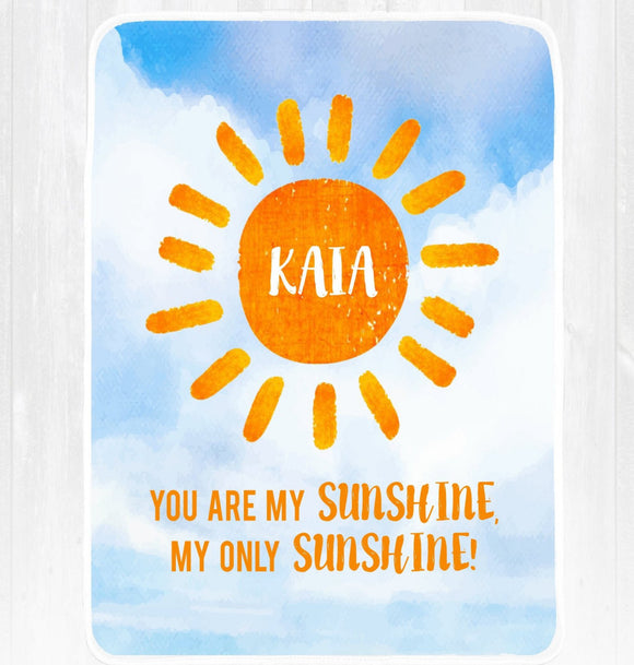Custom You Are My Sunshine Blanket Personalized Blanket