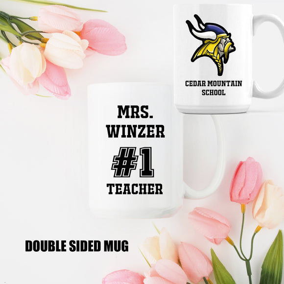 Number One Teacher Mug Custom Teacher Mug Gift