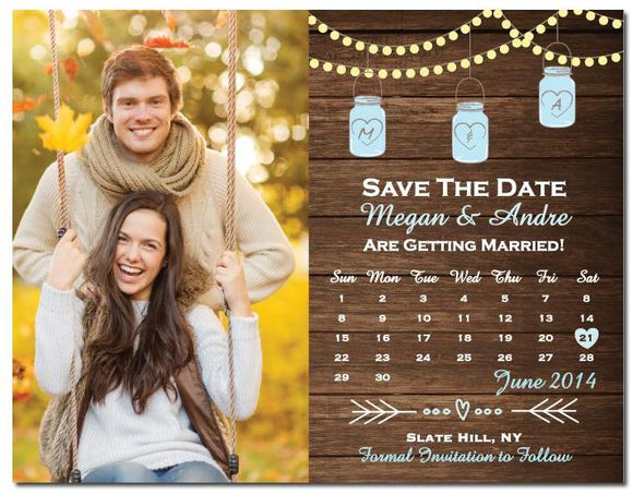 Mason Jar Save The Date String Light Save The Date Magnet