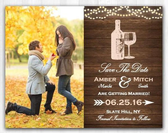 Winery Save The Date Vineyard Save The Date