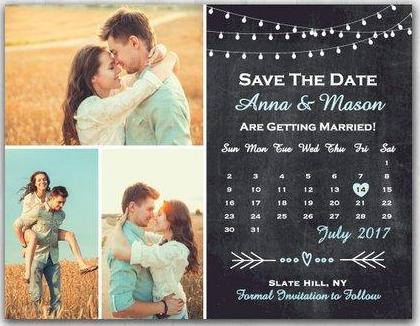 Rustic Save The Date Chalkboard Save The Date