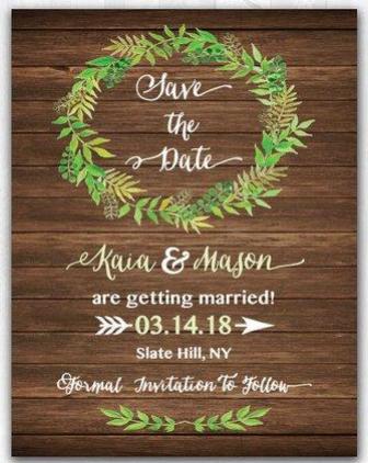 Wreath Save The Date Laurel Wreath Save The Date