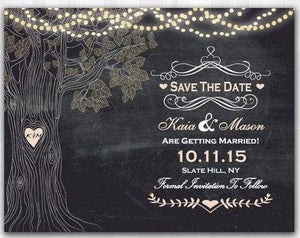 Tree Save The Date String Lights Save The Date Chalkboard