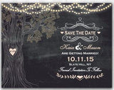 Tree Save The Date String Lights Save The Date Chalkboard