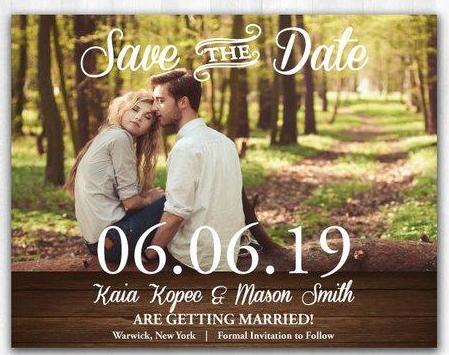 Rustic Photo Save The Date Country Save The Date
