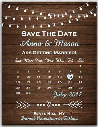Rustic Save The Date Country Wood Save The Date