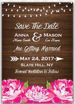 Peony Save The Date Peony Wedding Save The Date Magnet