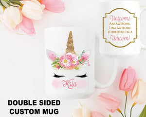 Personalized Unicorn Mug Custom Mug Unicorn Gift